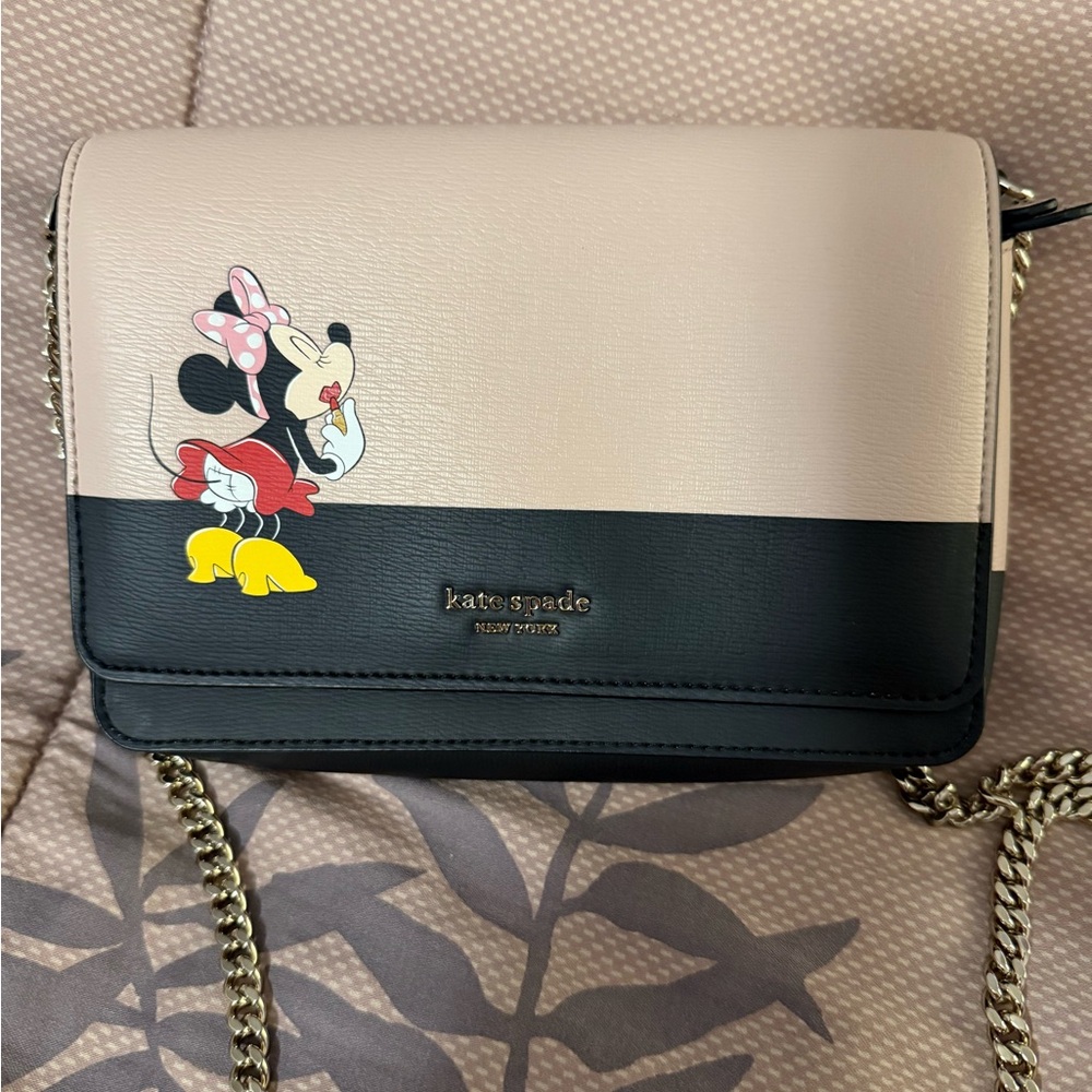Kate Spade Black and Cream Minnie Mouse Crossbody